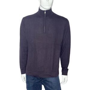 CALVIN KLEIN Extra Fine Merino Wool 1/3 Zip Pullover Sweater Men's Size XL